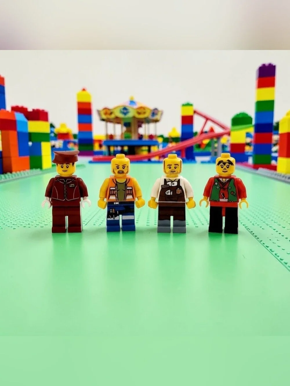 (Lot Of 4)LEGO Assorted Miniature Figure Pilot/Jungle Worker/Café Barista/Ninja